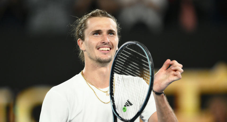 Seen here, Alexander Zverev at the Australian Open.