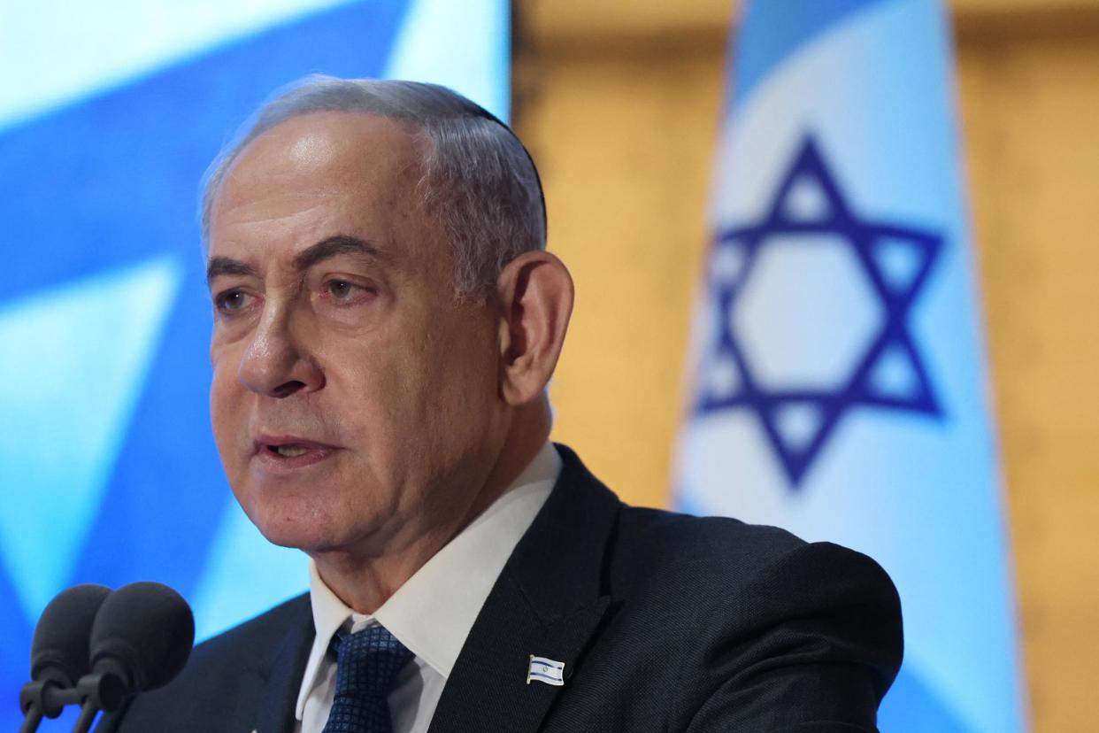 <span>Benjamin Netanyahu speaks in Jerusalem last week.</span><span>Photograph: Abir Sultan/AFP/Getty Images</span>