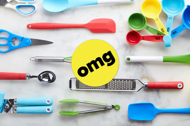 We're talking pots, tongs, pans, cookbooks, knives, hot sauces, spatulas, tongs, whisks, more tongs, you can really never have enough kitchen tongs...