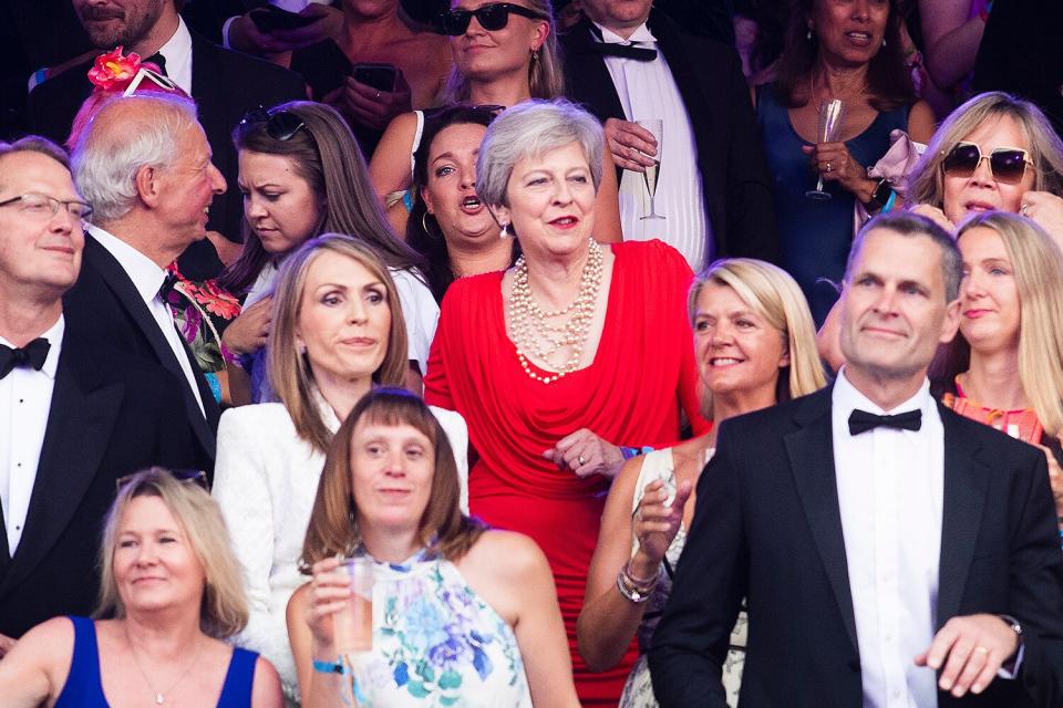 Former British Prime Minister Theresa May attends the Henley Festival on July 07, 2022 in Henley-on-Thames, England.