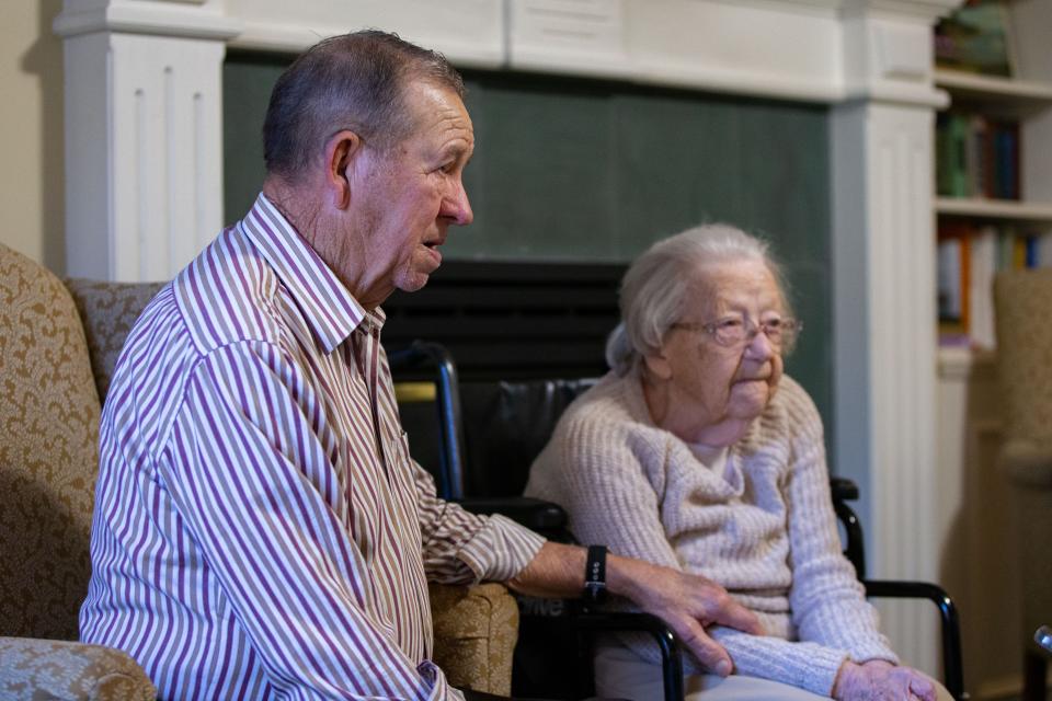 William and Doris Brown share their love story after celebrating 70 years of marriage Thursday, Feb. 15, 2024.