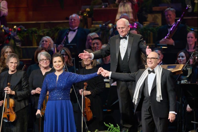 Lea Salonga sings and David Suchet narrates the "Season of Light: Christmas with the Tabernacle Choir" special, premiering Tuesday. Photo courtesy of PBS