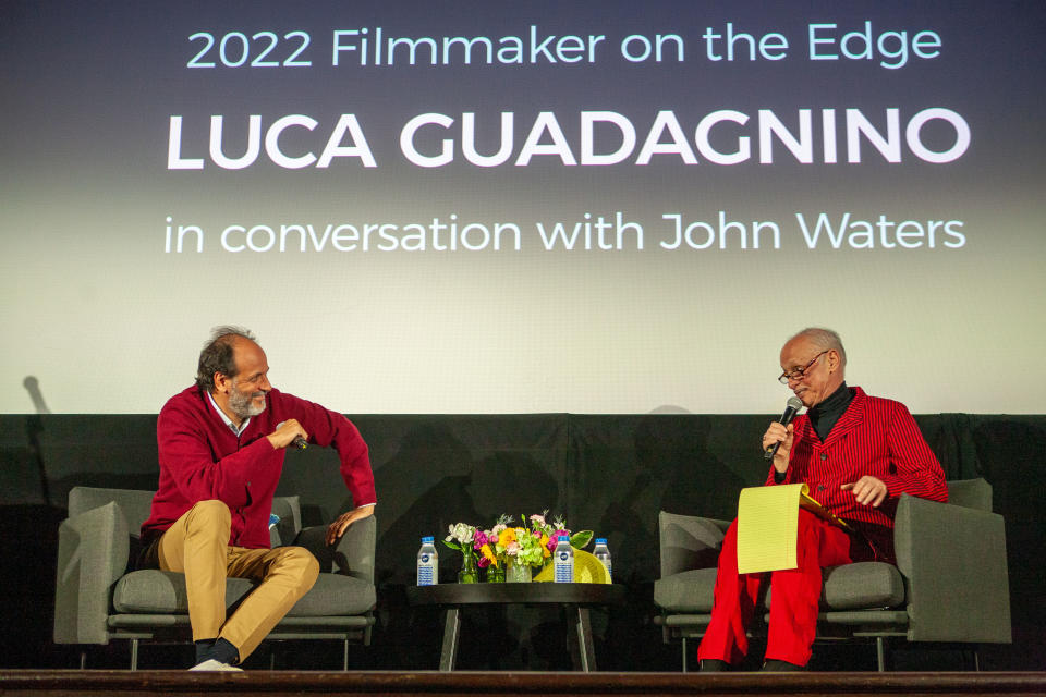 Luca Guadagnino and John Waters at the 2022 Provincetown Film Festival - Credit: Mae Gammino/PIFF