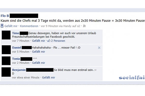 Social Fail, Peinliche Facebook-Posts