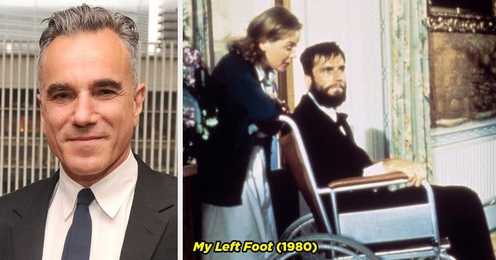 Daniel Day-Lewis refused to get out of his wheelchair while he filmed My Left Foot and damaged two ribs because of it — he insisted that the crew spoon-feed him.
