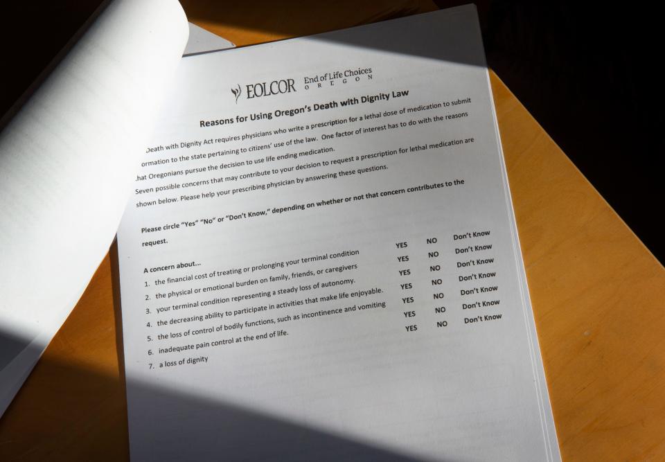 Oregon became the first in the nation to legalize physician-assisted death 25 years ago. It allows people with terminal illnesses to end their lives through the self-administration of a medication prescribed by a doctor for that purpose.