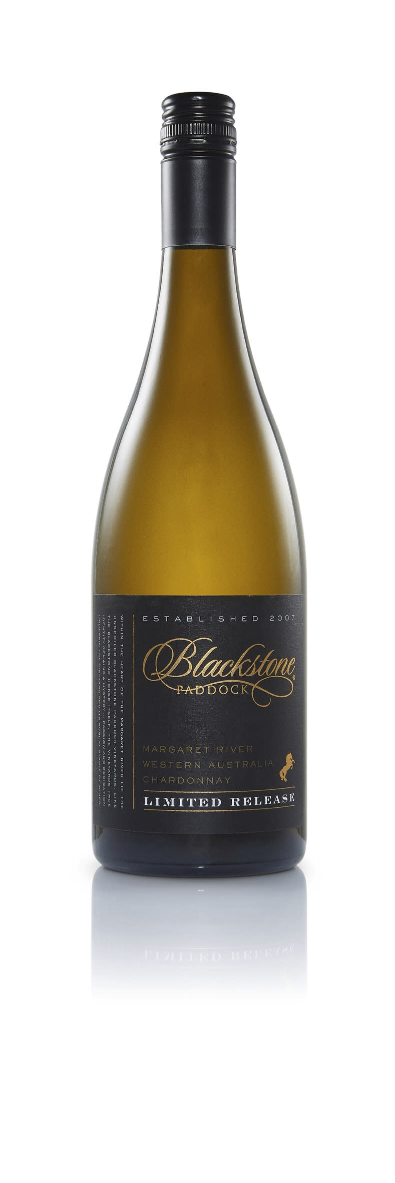 Aldi's award-winning Blackstone Paddock Margaret River Chardonnay 2019 costs just $16.99. Photo: Aldi (supplied).