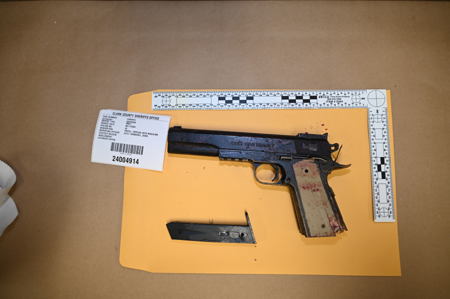 A man shot to death by Vancouver police officers was holding a 'replica airsoft' gun, officials said. July 2, 2024 (courtesy Clark County Sheriff's Office).