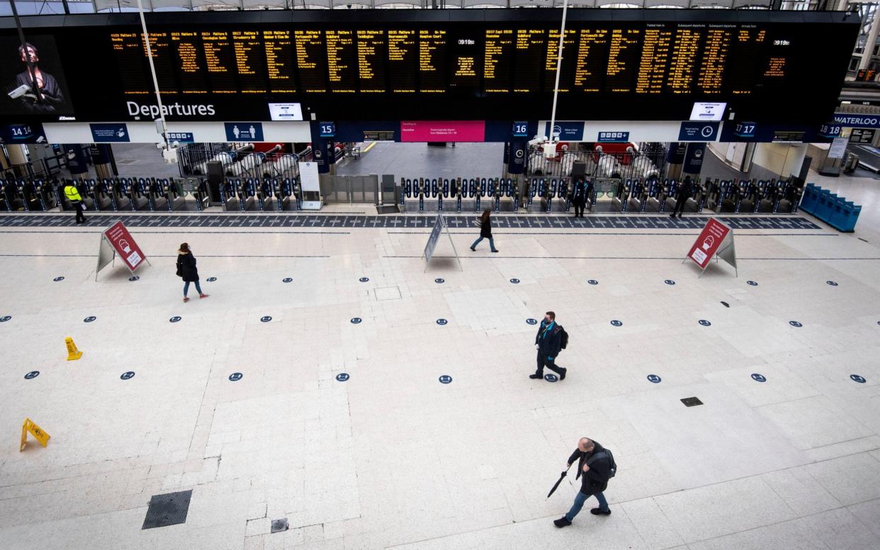 Rail passenger numbers have plummeted during the Covid panemic - Victoria Jones/PA