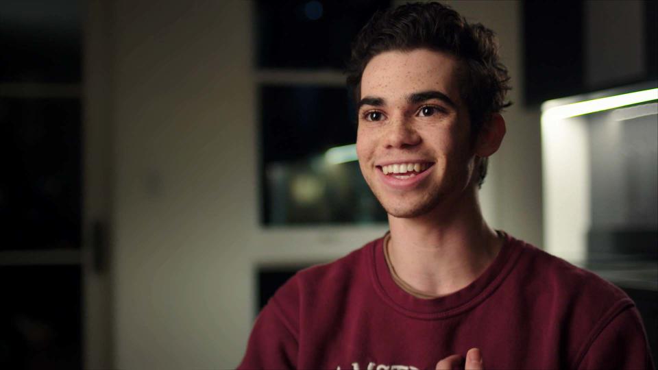 Cameron Boyce, who died at the age of 20 due to complications of epilepsy, in Showbiz Kids. (Sky)