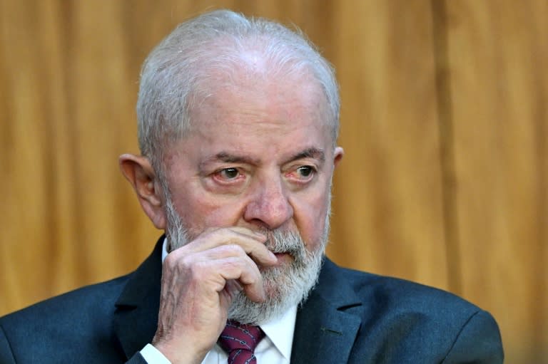 Le président brésilien Luiz Inacio Lula da Silva lors de la cérémonie d'allocation des ressources du Fonds pour l'Amazonie à des projets de sécurité pour l'Amazonie au Palais du Planalto à Brasilia, le 17 juin 2024 (EVARISTO SA)