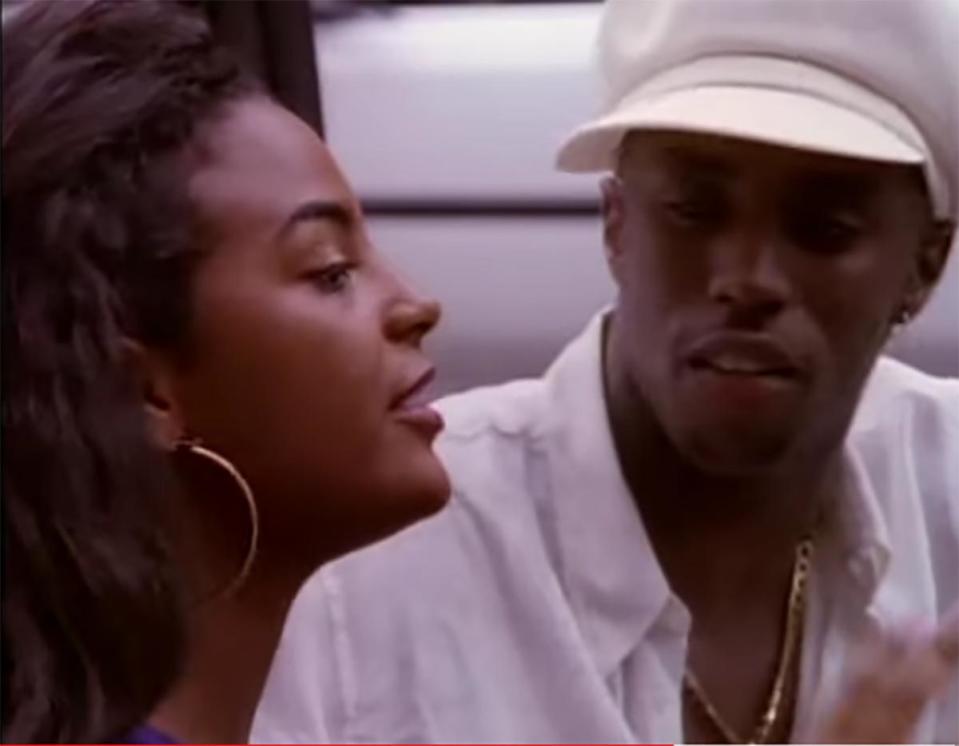 Dickerson-Neal with Combs in a 1990 music video. She alleges Combs raped her in 1991, filming the attack and showing it to others.