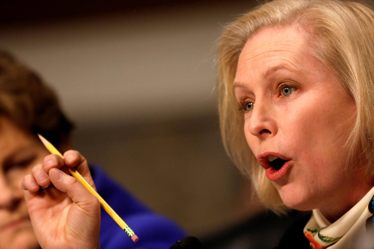 Sen. <a href="http://www.huffingtonpost.com/topic/kirsten-gillibrand" target="_blank">Kirsten Gillibrand</a> (D-N.Y.) has delivered a candid message for fellow Democrats at New York University&rsquo;s <a href="https://www.pdf17.com/" target="_blank">Personal Democracy Forum</a>. (Photo: Aaron Bernstein / Reuters)