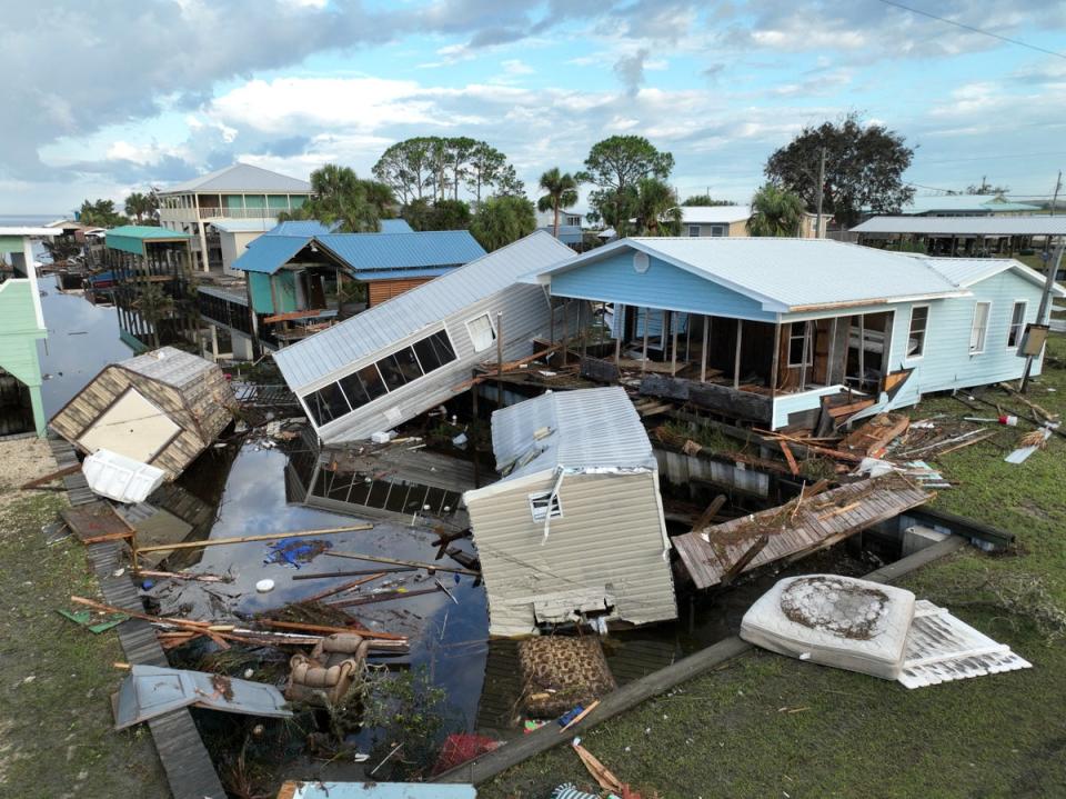 View of a damaged property after the arrival of Hurricane Idalia in Horseshoe Beach, Florida, U.S., August 31, 2023 (REUTERS)