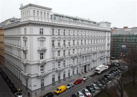 Schillerplatz 4 building is pictured in Vienna January 9, 2014. REUTERS/Heinz-Peter Bader