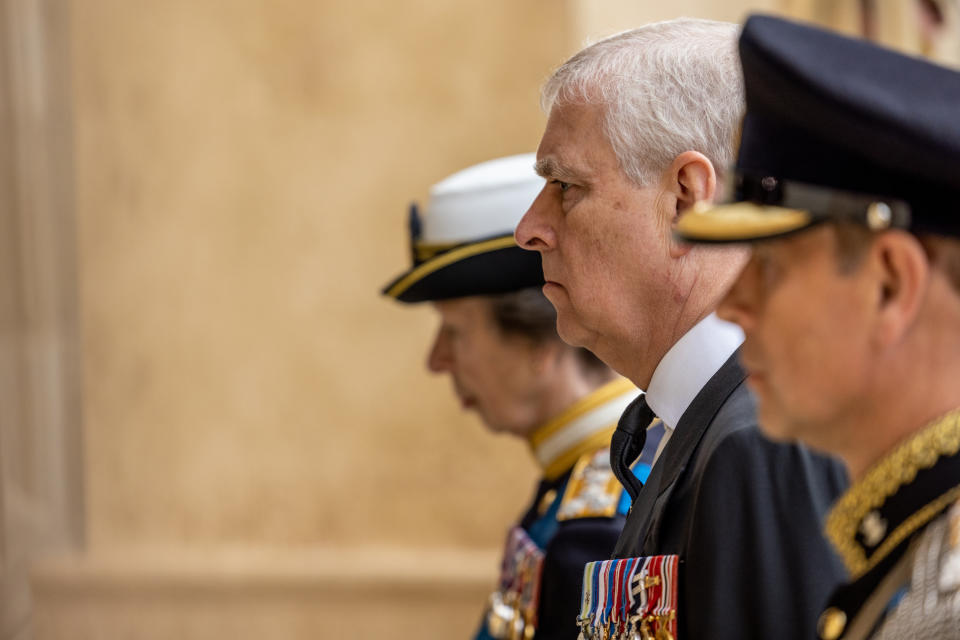 The Duke of York was last seen during the funeral service for his mother. (PA)