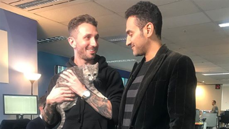 The Project's Tommy Little and Waleed Aly. Photo: Instagram/mrstommylittle