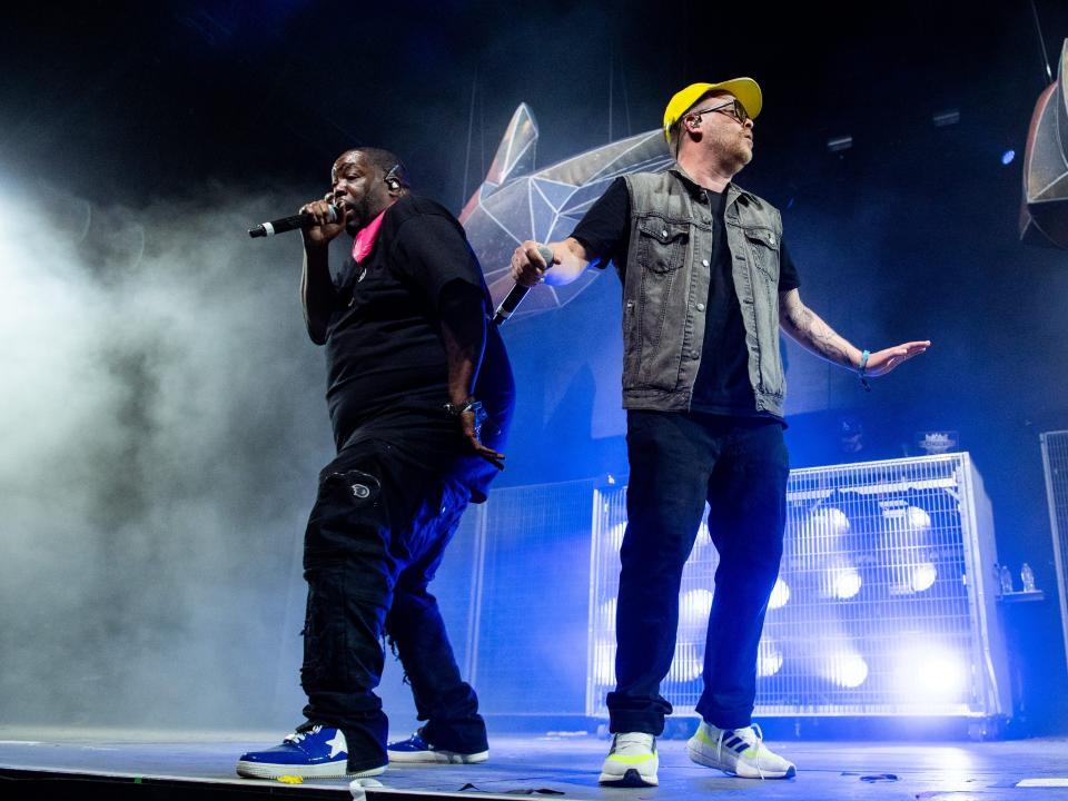 Killer Mike and El-P of Run The Jewels perform at the 2022 Coachella Valley Music And Arts Festival