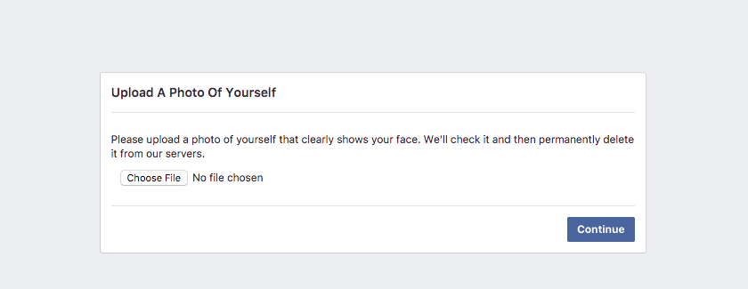If Facebook checks your account by texting a verification code to a mobile phone number—and the algorithms are still suspicious—the next step is asking you to upload a photo of yourself.