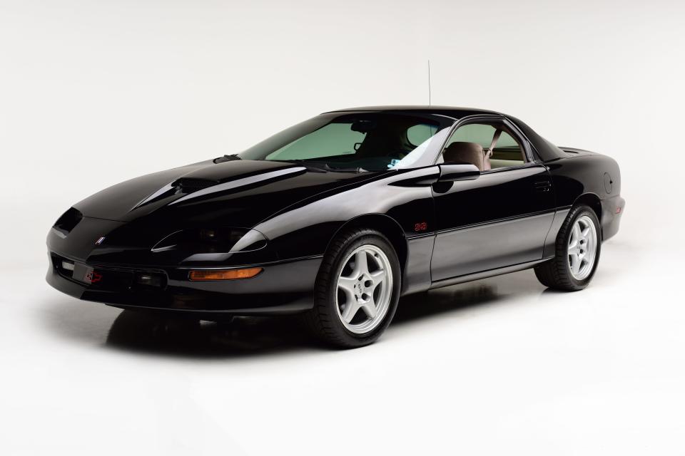 A black 1997 Chevrolet Camaro