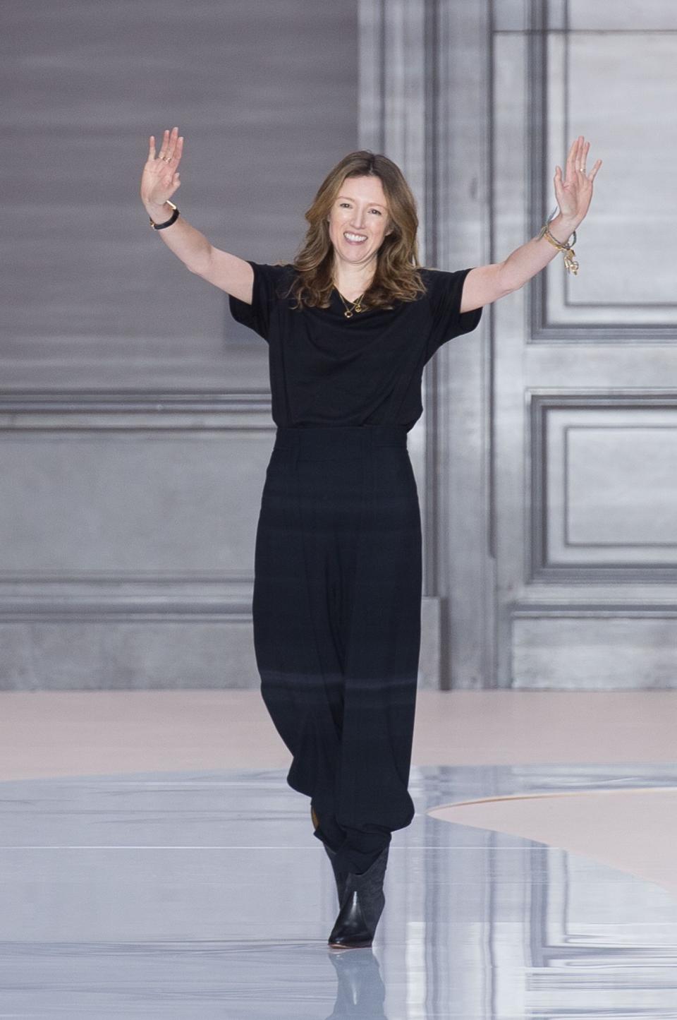 Clare’s final farewell at the end of the Chloé Fall/Winter 2017 show