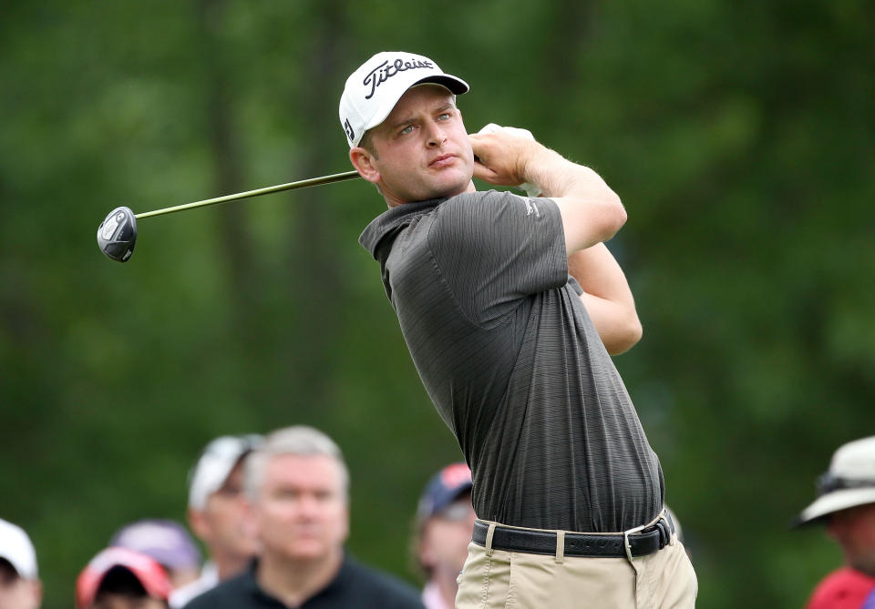 MEMPHIS, TN - JUNE 10: John Merrick hits his tee shot on the par 4 2nd hole during the final round of the FedEx St. Jude Classic at TPC Southwind on June 10, 2012 in Memphis, Tennessee. (Photo by Andy Lyons/Getty Images)