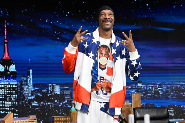 Snoop Dogg arrives to THE TONIGHT SHOW STARRING JIMMY FALLON on Monday, May 13, 2024 - Credit: Todd Owyoung/NBC via Getty Image
