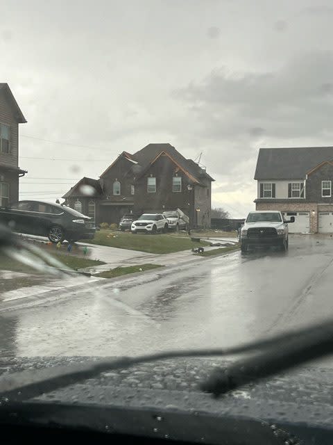 Storm damage along Tylertown Road in Clarksville (Courtesy: Kerianna Mullins)
