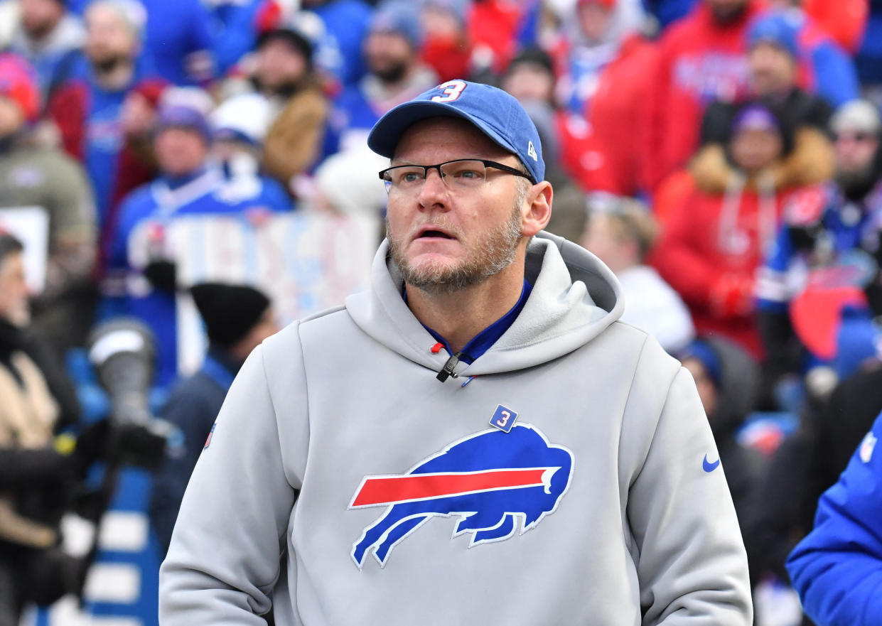 Bills trainer Denny Kellington has been with the team since 2017. (Mark Konezny-USA TODAY Sports)
