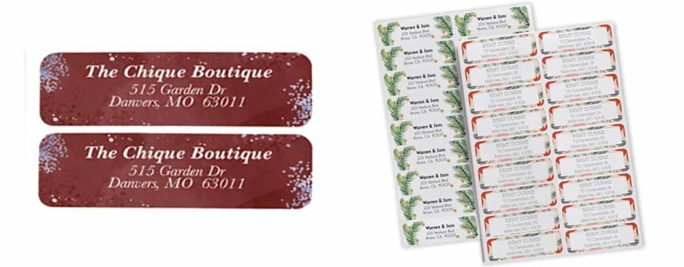 Holiday Mailing labels