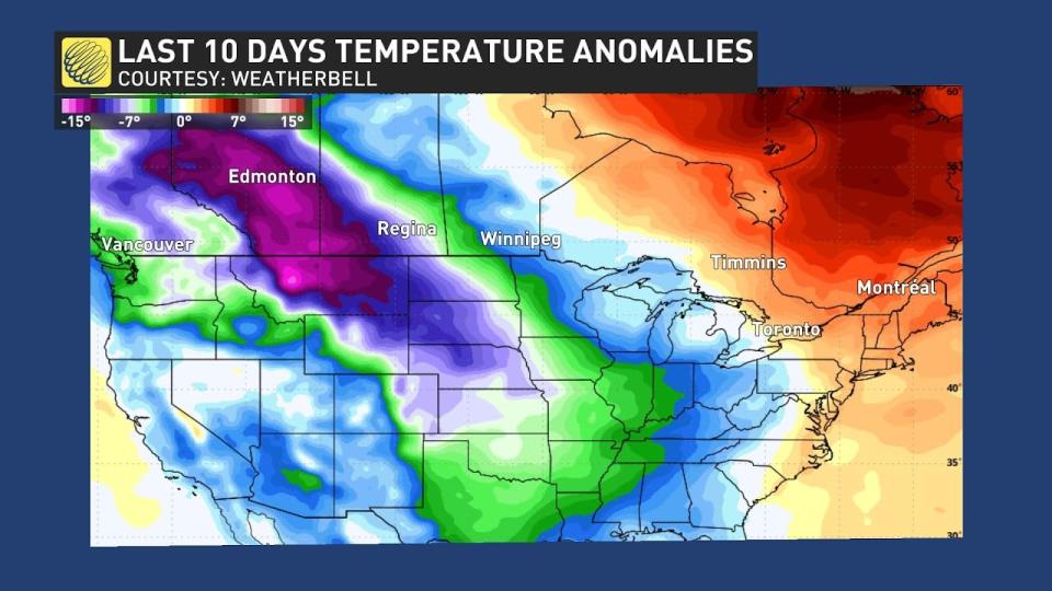 Past 10 Days Temp Anomalies