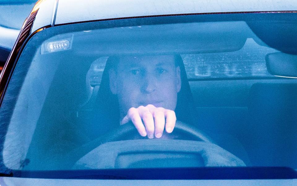 Prince William, pictured leaving the London Clinic,