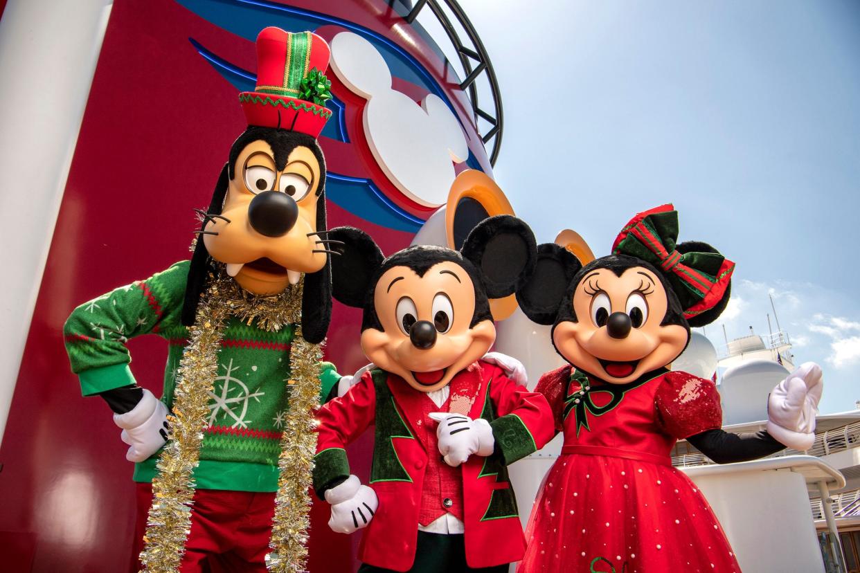 Mickey Mouse and his friends will debut "jolly new looks" on Disney Cruise Line's Very Merrytime cruises this year and take part in new entertainment experiences for guests. US