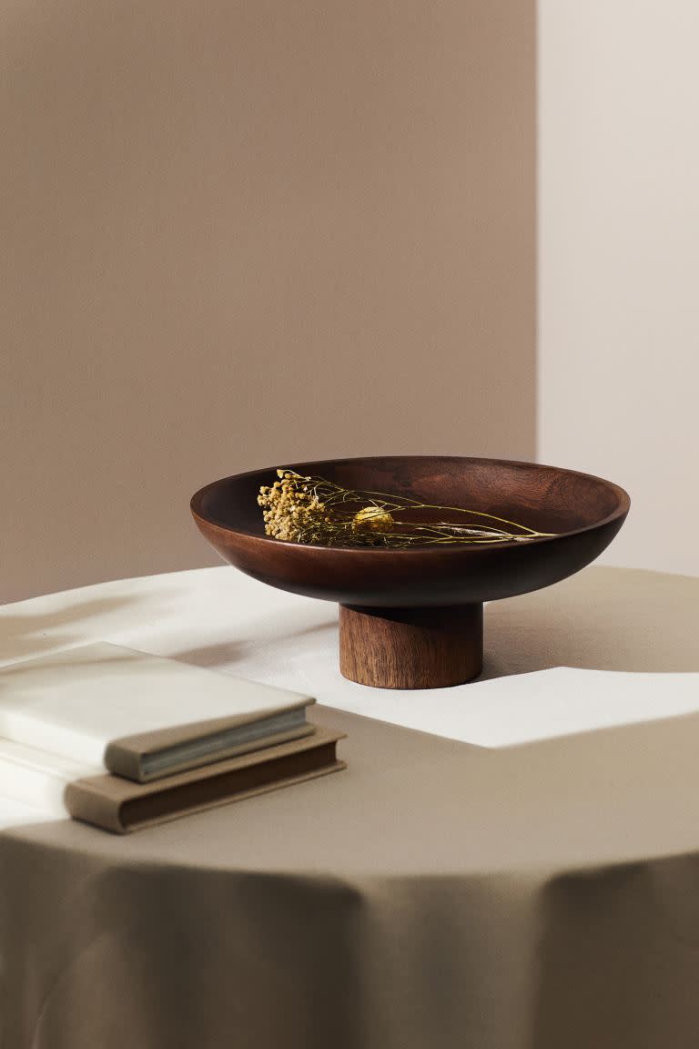 Wooden Pedestal Bowl