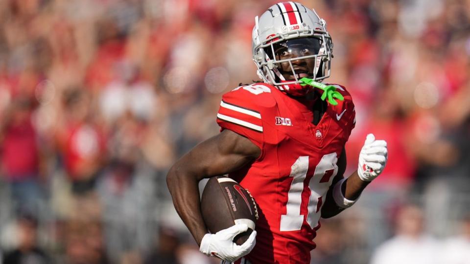 Ohio State wide receiver Marvin Harrison Jr. could be the first non-quarterback selected in the 2024 NFL Draft.