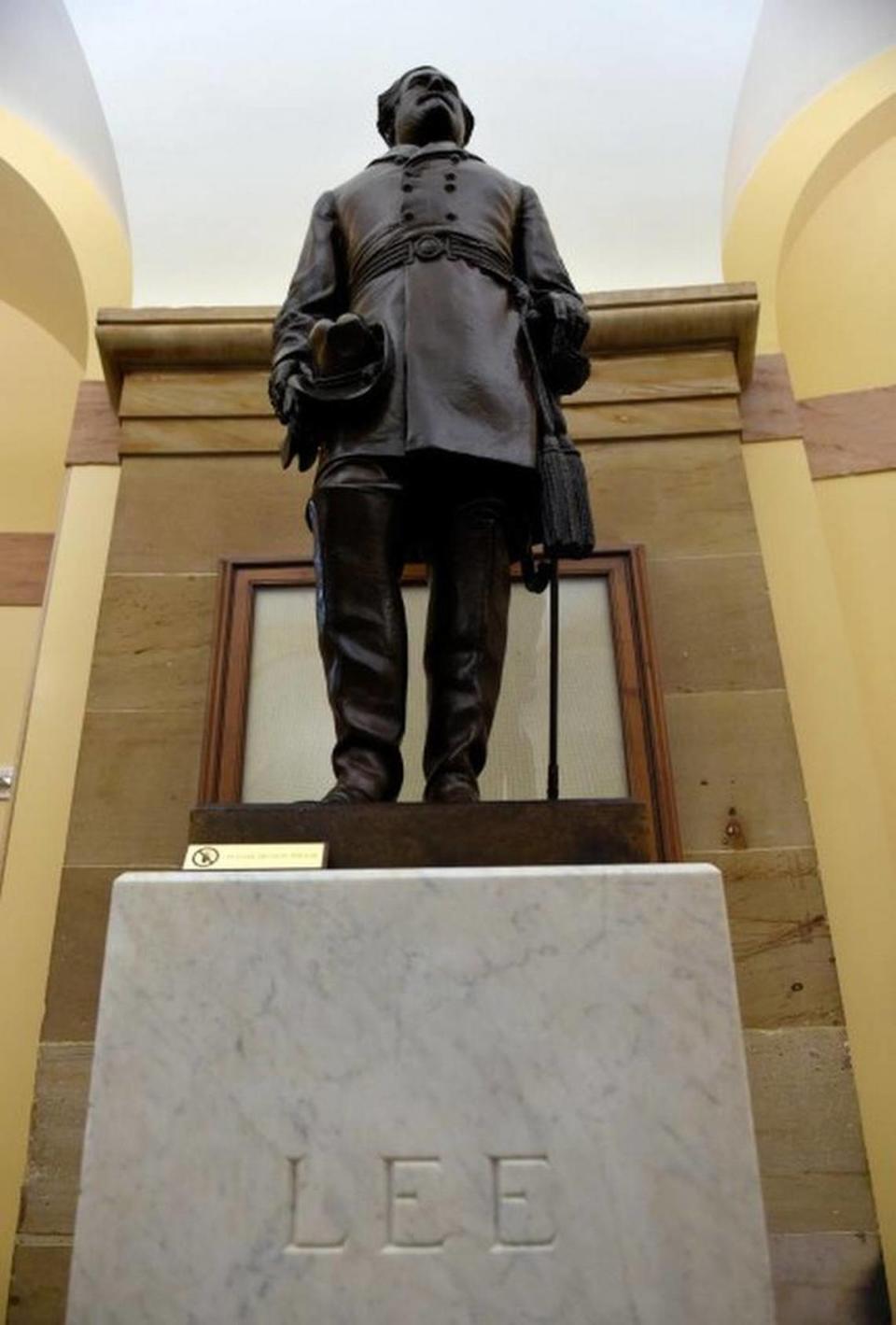 Virginia, in 2020, removed Confederate General Robert E. Lee from the U.S. Capitol and plans to replace it with civil rights activist Barbara Rose Johns. Susan Walsh / AP