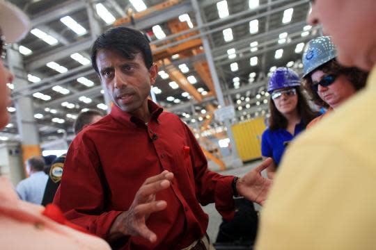 Jindal touts jobs push in ads, in visit to SNF