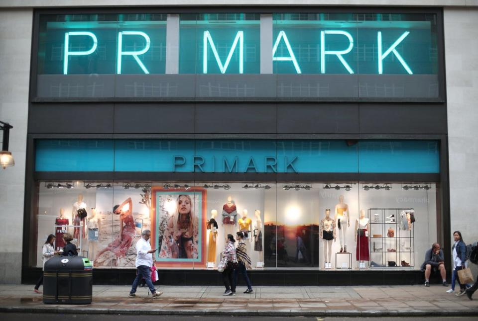 File photo dated 29/05/18 of a branch of Primark on Oxford Street, central London. (PA Wire)