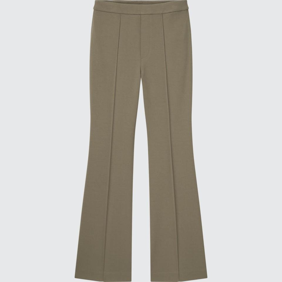 <br><br><strong>Uniqlo</strong> Flared Trousers, $, available at <a href="https://www.uniqlo.com/uk/en/product/flared-trousers-450821COL09SMA004000.html" rel="nofollow noopener" target="_blank" data-ylk="slk:Uniqlo" class="link ">Uniqlo</a>