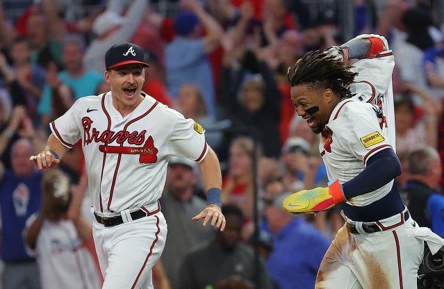 Watch Ronald Acuna Jr.'s epic celebration as he becomes first