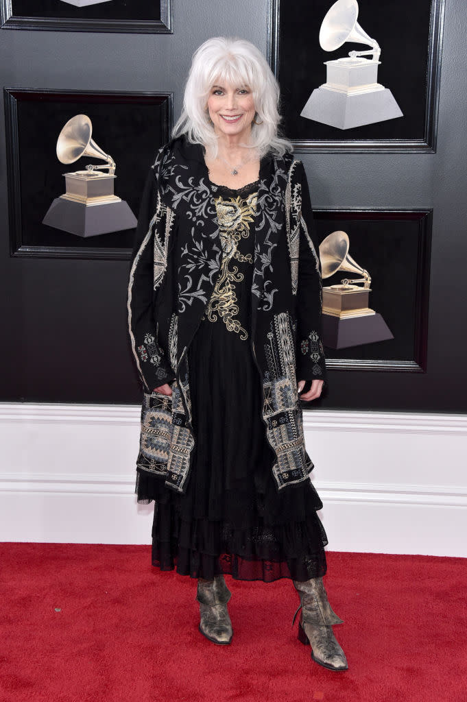 <p>Emmylou Harris attends the 60th Annual Grammy Awards at Madison Square Garden in New York on Jan. 28, 2018. (Photo: John Shearer/Getty Images) </p>