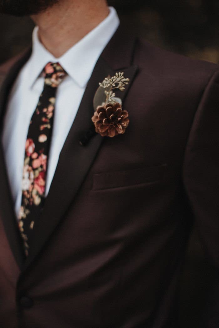 Pine Cone Boutonniere