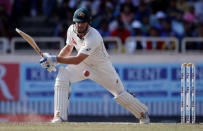 India v Australia - Third Test cricket match - Jharkhand State Cricket Association Stadium, Ranchi, India - 20/03/17 - Australia's Shaun Marsh plays a shot. REUTERS/Adnan Abidi