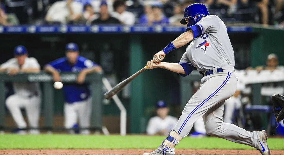 Dan Jansen accounted for himself well at the plate and behind it. (Brian Davidson/Getty Images)