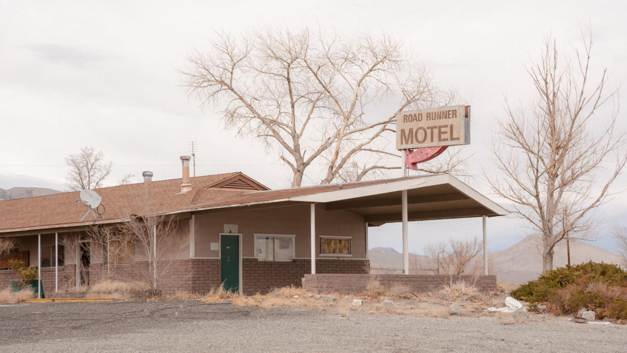 SCHURZ, NV, USA - NOVEMBER 27, 2018: An abandoned motel exemplifies the depressed economy in rural Nevada.