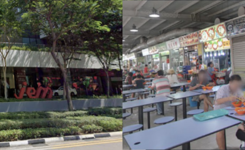 JEM mall and Jurong West 505 Market & Food Centre. (SCREENSHOTS: Google Maps)