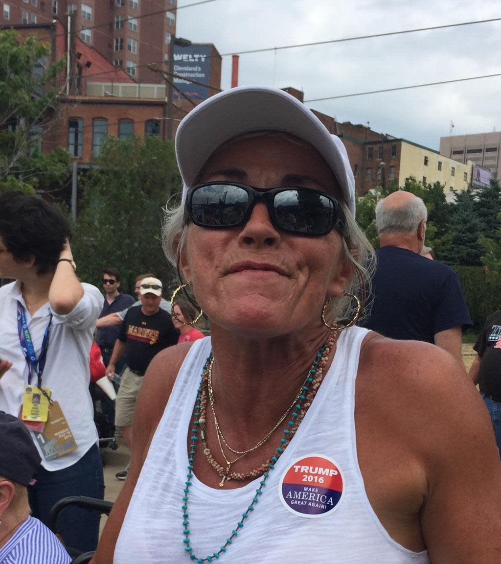 Rhonda Welsch, a Trump supporter at the rally. (Photo: Jeff Stacklin/Yahoo News)