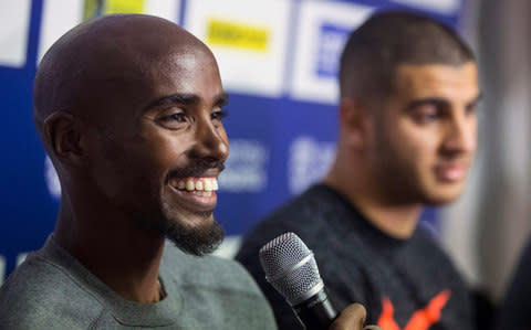 Mo Farah (left) and Adam Gemili  - Credit:  Danny Lawson/PA