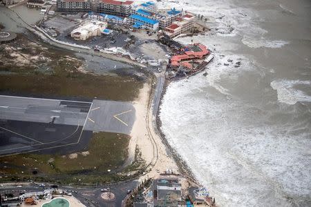 View of the aftermath of Hurricane Irma on Sint Maarten Dutch part of Saint Martin island in the Caribbean September 6, 2017. Netherlands Ministry of Defence/Handout via REUTERS