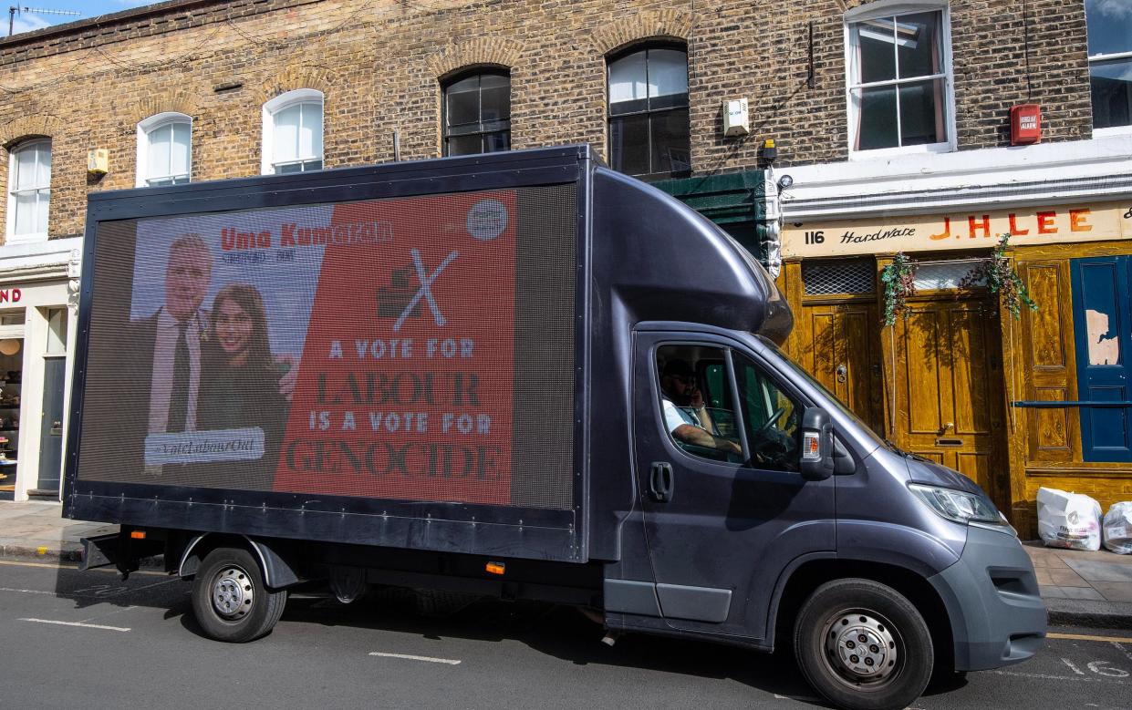 The van was parked on Columbia Road, in the constituency of Bethnal Green and Stepney